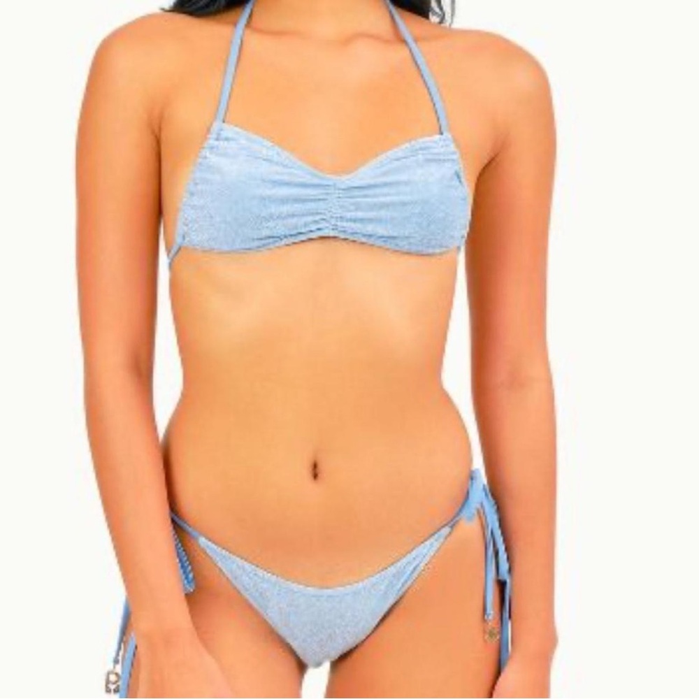 Blackbough bikini size small blue glitter